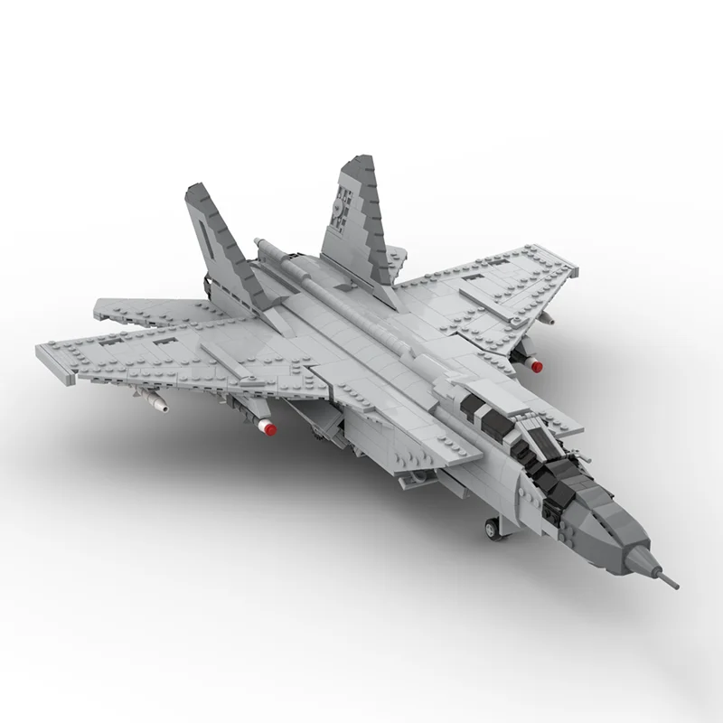 نموذج طائرة عسكرية Moc بناء الطوب وحدات MiG-31 نموذج مقاتلة التكنولوجيا كتل عيد الميلاد لتقوم بها بنفسك لعبة هدايا البناء #3
