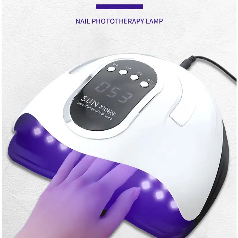 X10max Professionele Nagel Drogen Lamp Voor Manicure 280W Nagels Gel Polish Droogmachine Met Auto Sensor Uv Led Nagellamp
