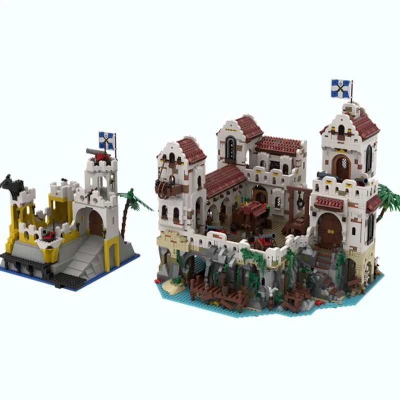 Spot MOC-49155 4982pcs small particle assembly building blocks pirate large castle building model toy gift
