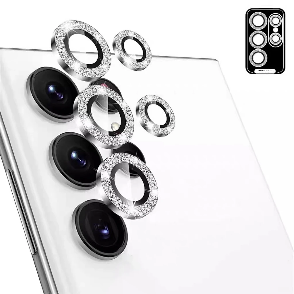 For Samsung Galaxy S24 S24 Ultra S24+  S24 PLUS Diamond Camera Lens Protector Lilm Full Cover Leng Protection Glass Metal Ring