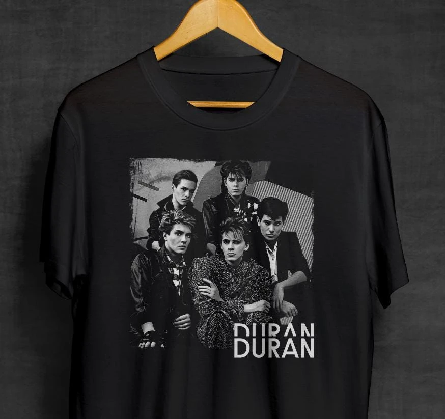 Camiseta Gráfica Vintage Duran Duran Band 1980 em Algodão Y2K para Homens e Mulheres, Moda Popular de Verão, Nova Camiseta para Fãs