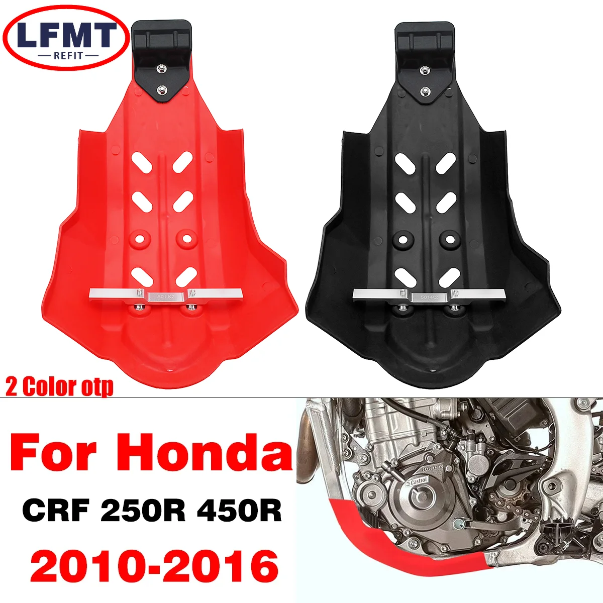 For Honda CRF 250R 450R Motorcycle Engine Skid Plate Chassis Protection Guard Cover Accessories Motocross Parts Pit Dirt Bike