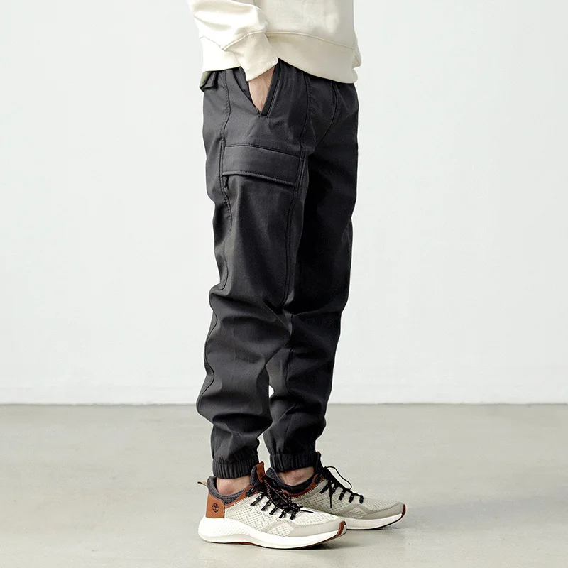 

Мужские повседневные спортивные брюки на флисовой подкладке, свободного кроя, теплые зимние брюки, укороченные рабочие брюки с манжетами, для отдыха