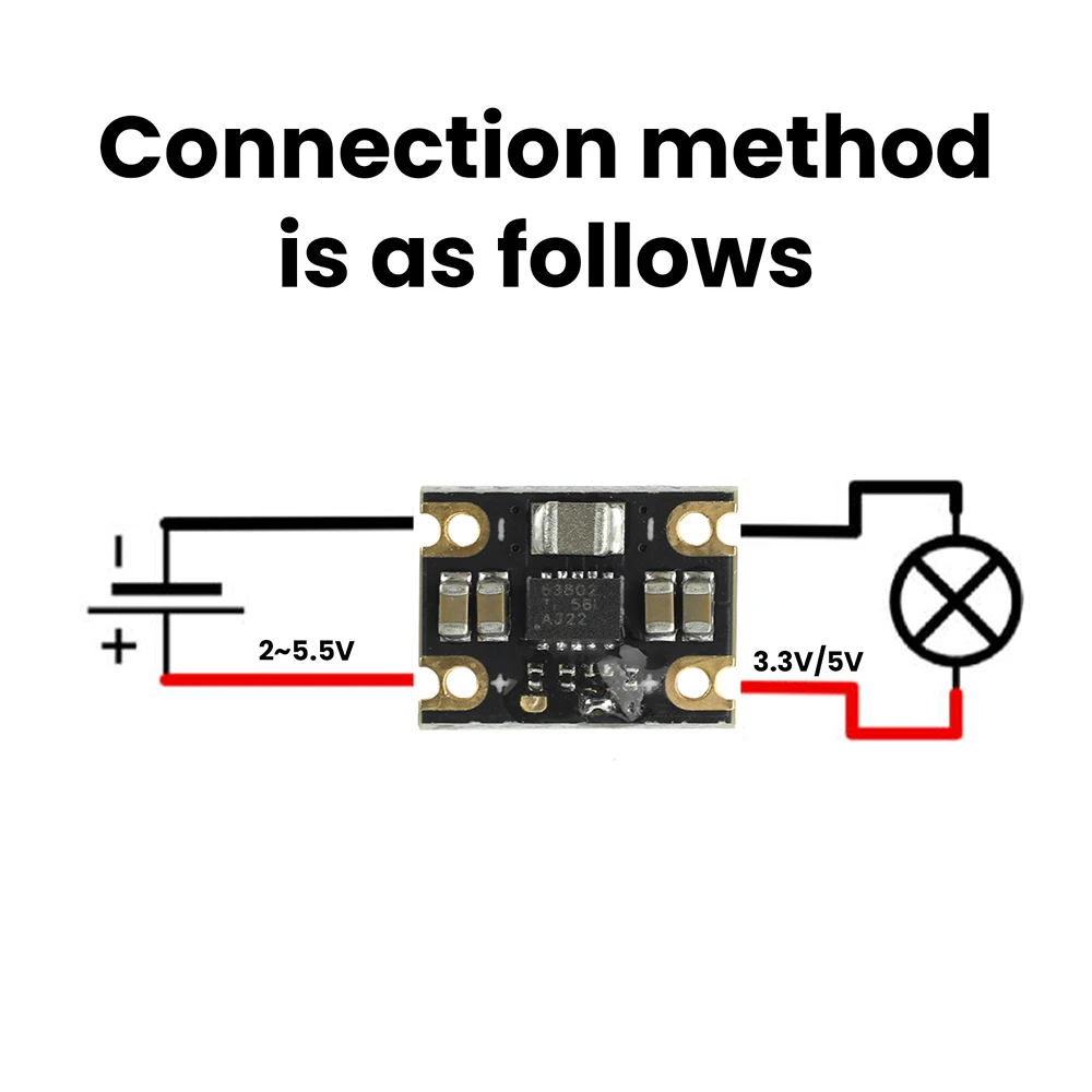 TPS63802 Buck-Boost-Wandlermodul, DC 1,8–5,5 V Eingang, 3,3 V/5 V Ausgang, hocheffizientes Netzteil für DIY-Projekte