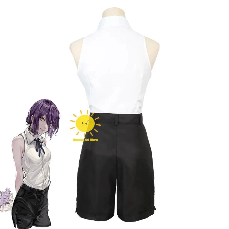 ❤️❤️❤️Anime Reze Cosplay Chainsaw Man Cosplay Costumes Reze Suit Purple Wig Chainsaw Man Halloween Carnival Party Reze Cos❤️⭐️❤️ view 4
