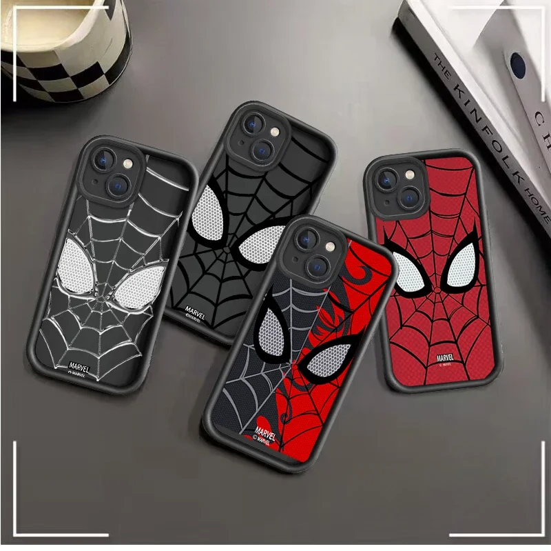 حافظة لهاتف شاومي MI 17 Pro Max 15T 15 Ultra 14T 13 POCO F7 X7 M7 X5 F5 X6 PRO M6 X4 GT NFC C40 5G غطاء عيون الرجل العنكبوت #6