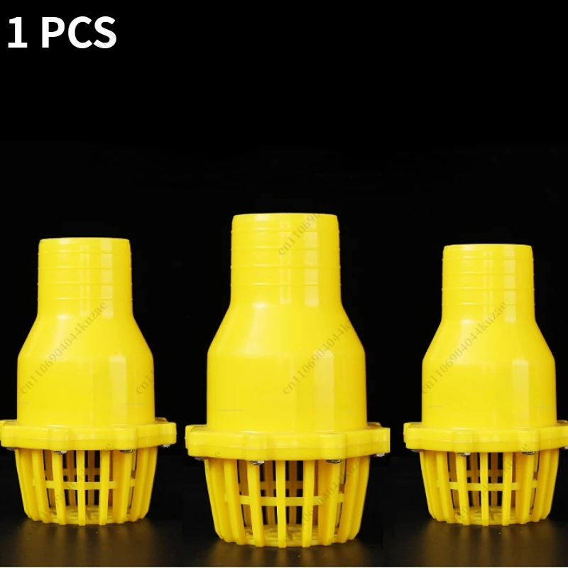 PVC Basket Bottom Check Valve, 2-6 Inch Water Pump Filter Connector, Durable Pipeline Fitting for Aquarium Water System