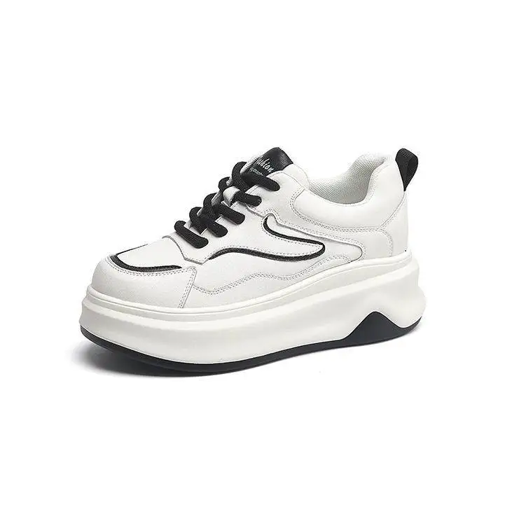 

Женские кроссовки на толстой подошве, удобные повседневные туфли на плоской подошве, женская обувь больших размеров, весенне-осенние туфли с отражающими полосками для девушек