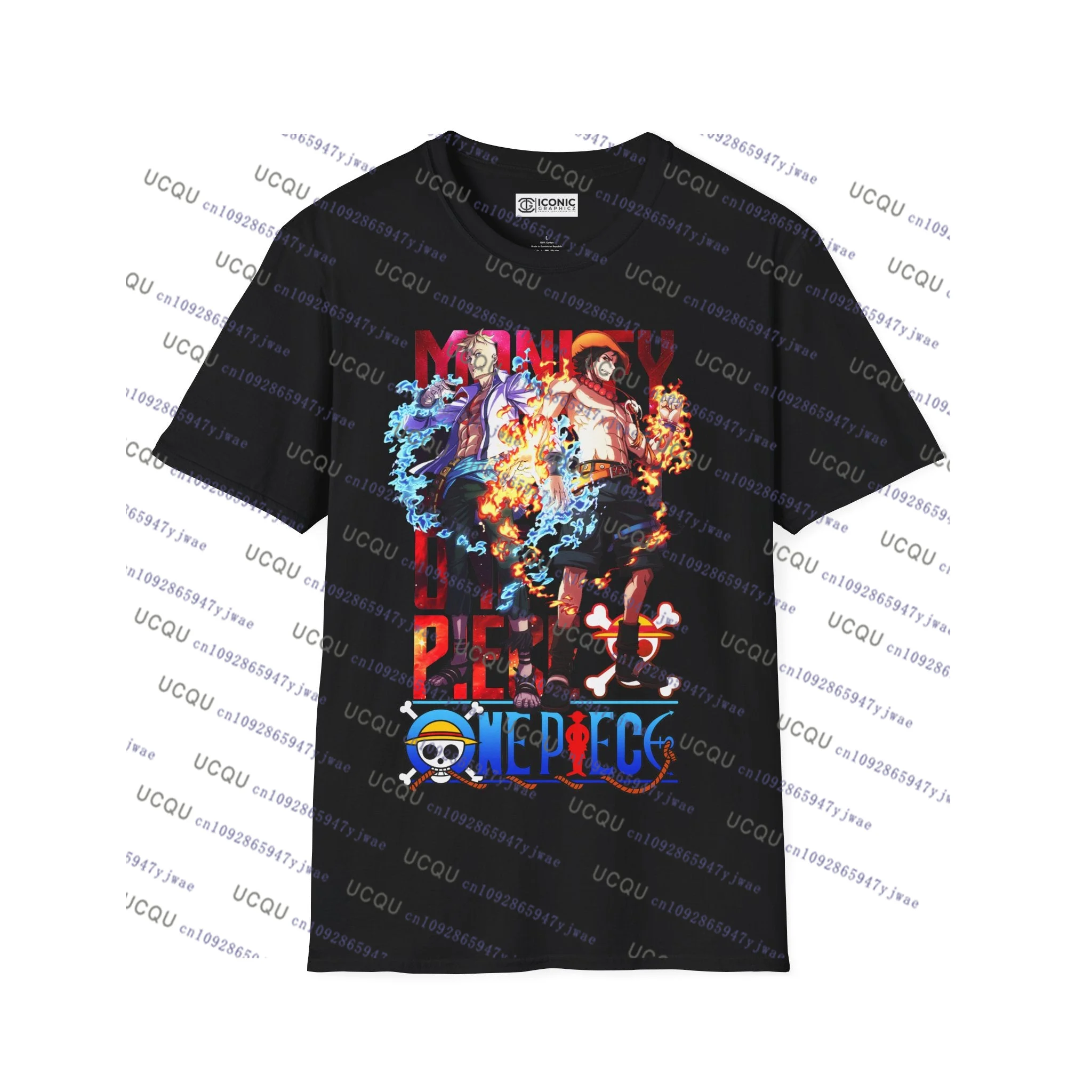 

2025 Горячая японская цельная хлопковая футболка Луффи, мужская дышащая хлопковая футболка, летняя женская и мужская футболка большого размера для косплея, мужская одежда