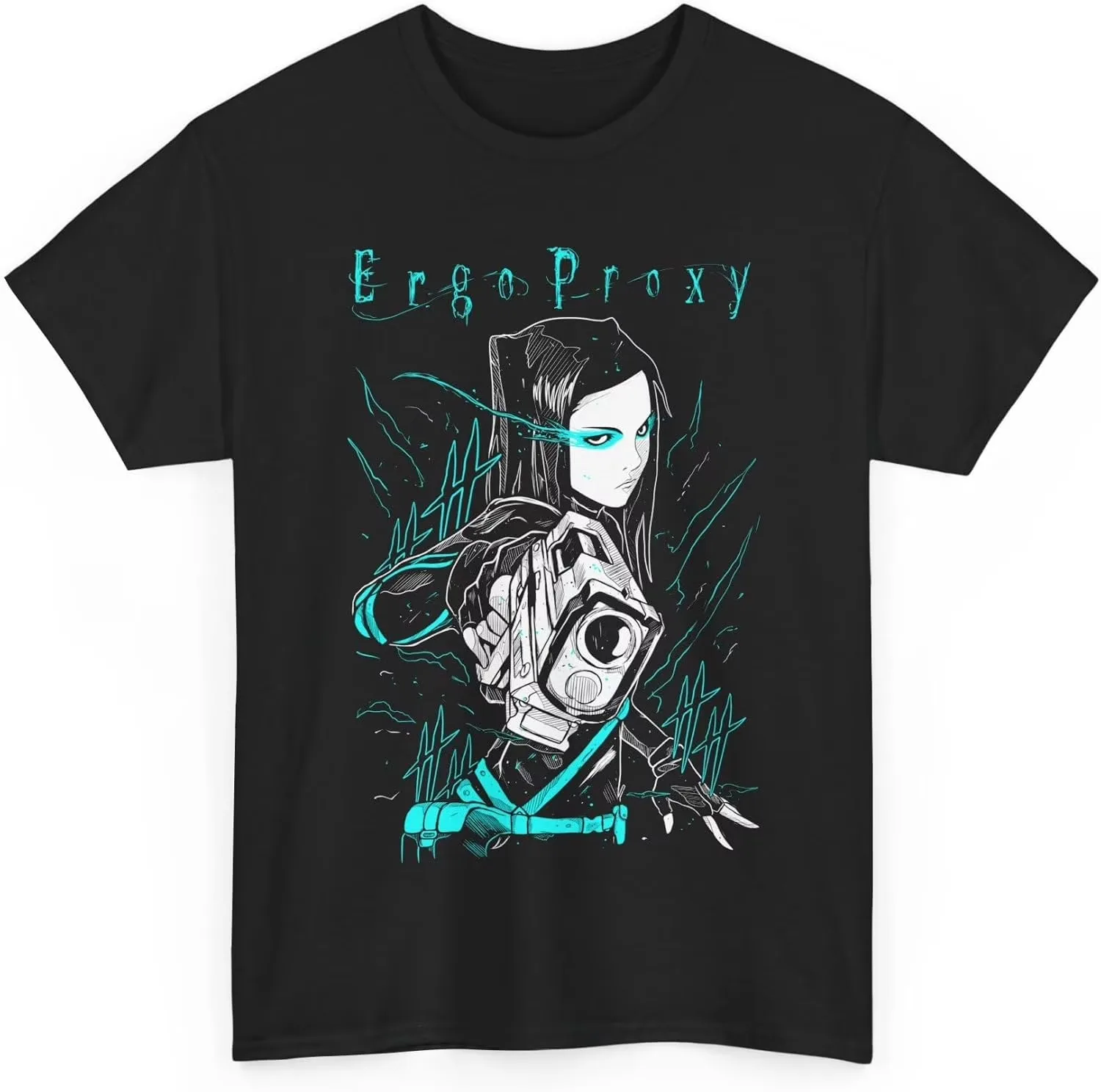 New Anime Ergo Proxy T Shirt Merch Casual Short Sleeved T Shirt Unisex Tee