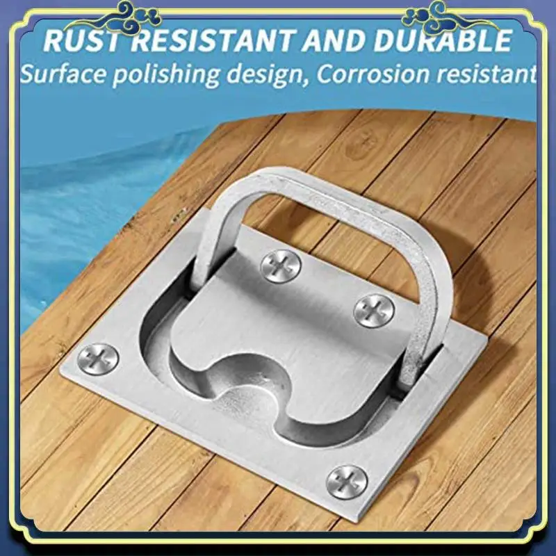 

AU16-Защелка для шляпы, однотонные ручки люка для лодки, запасные части для ручек люка для лодки, кольцевые ручки, утопленные ручки, серебро