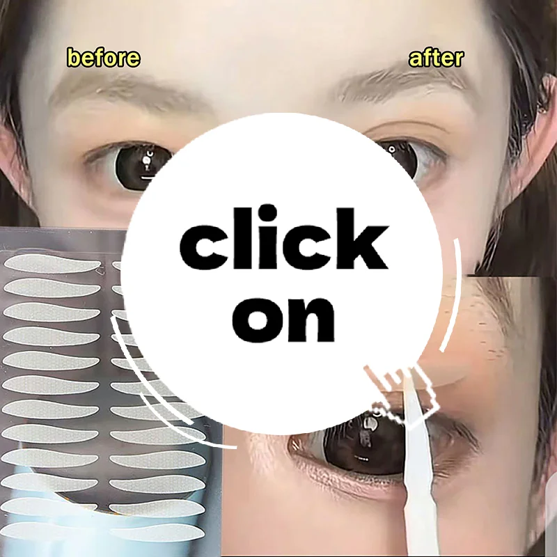 72-256 ملصقات الجفن ملصقات الألياف المقاومة للماء الدانتيل ذاتية اللصق غير مرئية مزدوجة شريط لاصق للجفن النساء يشكلون ملصقات الجفن
