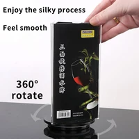 1 Pcs Acrylic High-End Menu Card Beverage Card 360 Round Bottom Rotating Display Shelf Dining Hotel Label Card Creative Design 2
