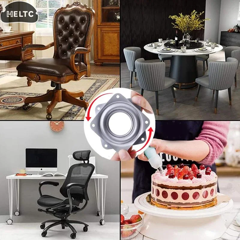 3 Inch Lazy Susan Turntable Steel Ball Bearings Stands Swivel Plate Rotating Tray For Furniture Chairs Display Cooking Tabletop