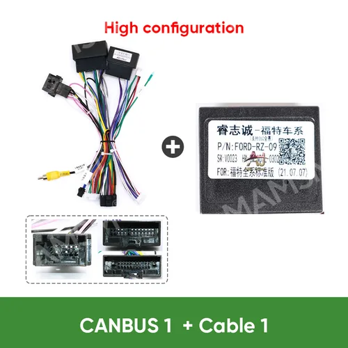 Imagen 2 del producto MAMSM 2 DIN para FORD Edge 2015 marco de fascias de Radio de coche Panel estéreo de 9 pulgadas arnés de cableado Cable de alimentación KIT de montaje decodificador Canbus