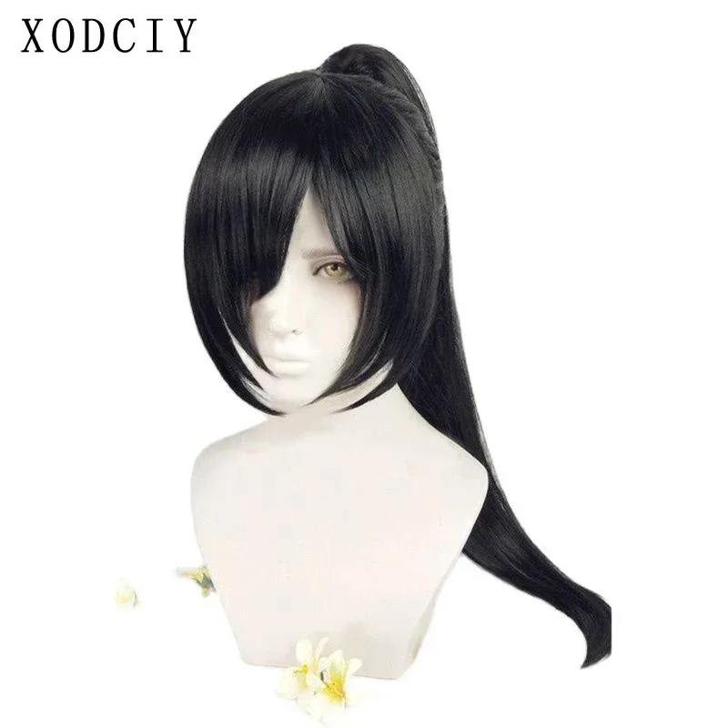 Новинка 2025 года, Dororo Hyakkimaru, длина 65 см, черный косплей, клипса на хвосте, парики для волос Осаму Теука, шапочка для парика ★ ★ ★