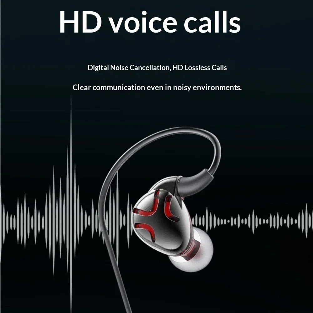 Neck Hanging Bluetooth Headphones Lossless Sound Battery Level Display High Appearance Value for Sports Sleep Business E-Sports view 3