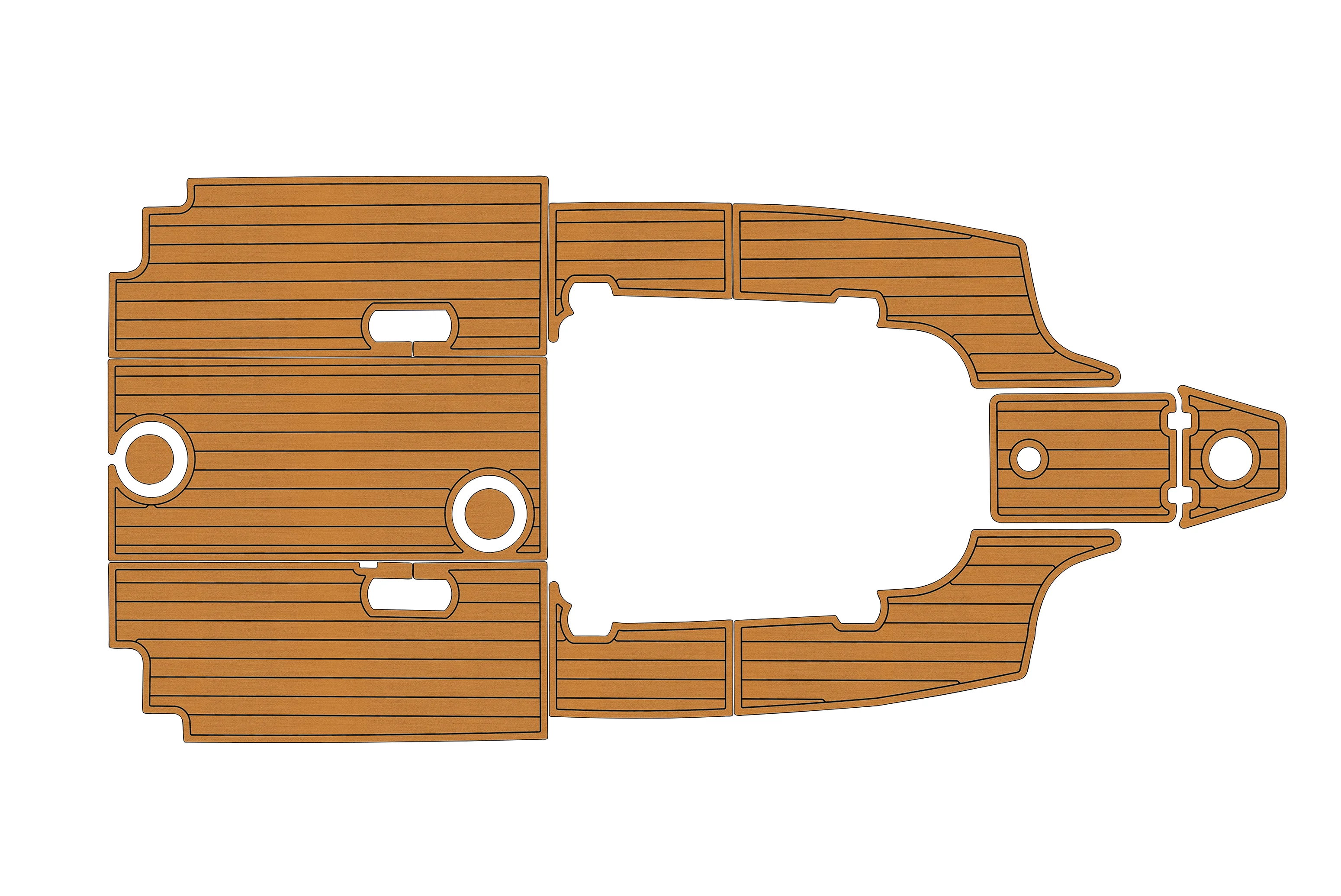 Eva foam Fuax teak seadek marine floor For 2017-2023 Sea Fox 248 commander Cockpit 1/4