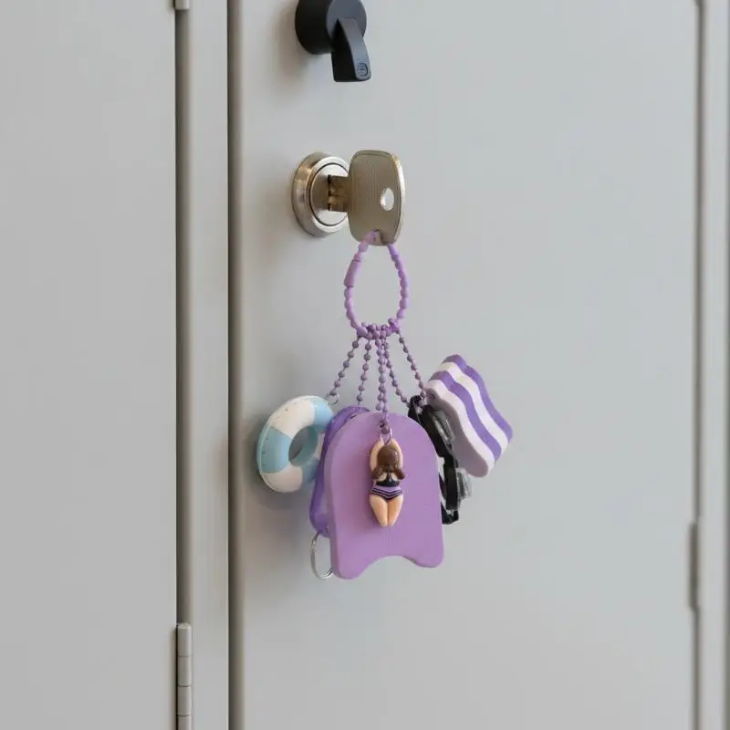 Sportlicher Schlüsselanhänger, Niedlicher Schwimmring-Anhänger für Mädchen und Jungen, Rucksack-Hängeaccessoire, Taschenanhänger, Autoschlüsselanhänger, Schicke Accessoires, Geschenk – Detail 7