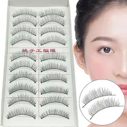 10pair Natural False Eyelashes Soft Long Eyelash Fake Makeup Lash Tool Thick Extension Eye Lashes Makeup Daily Eye W4o5