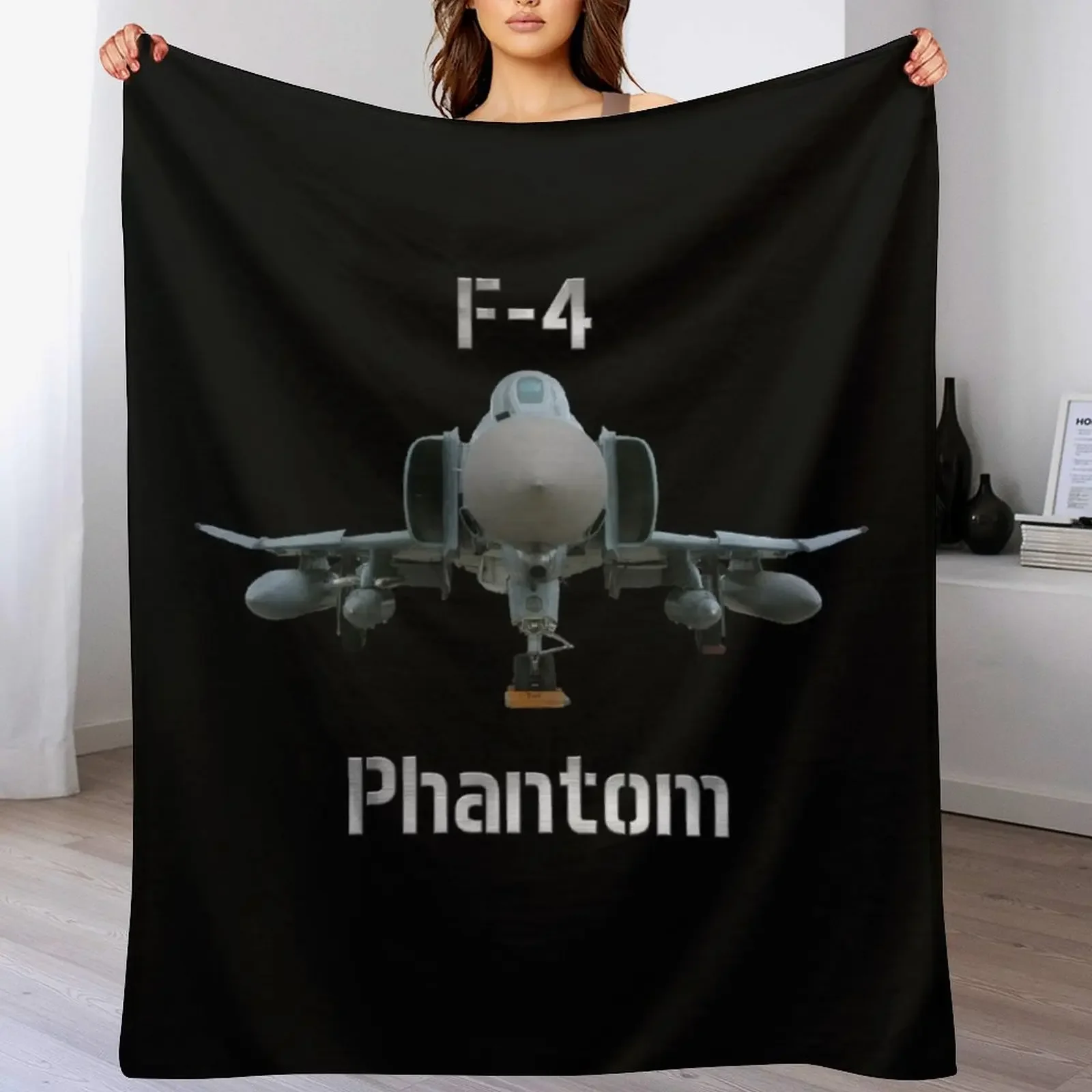 

F-4 Phantom fighter, jet, interceptor Throw Blanket Plaid on the sofa Soft Beds Beach wednesday Blankets