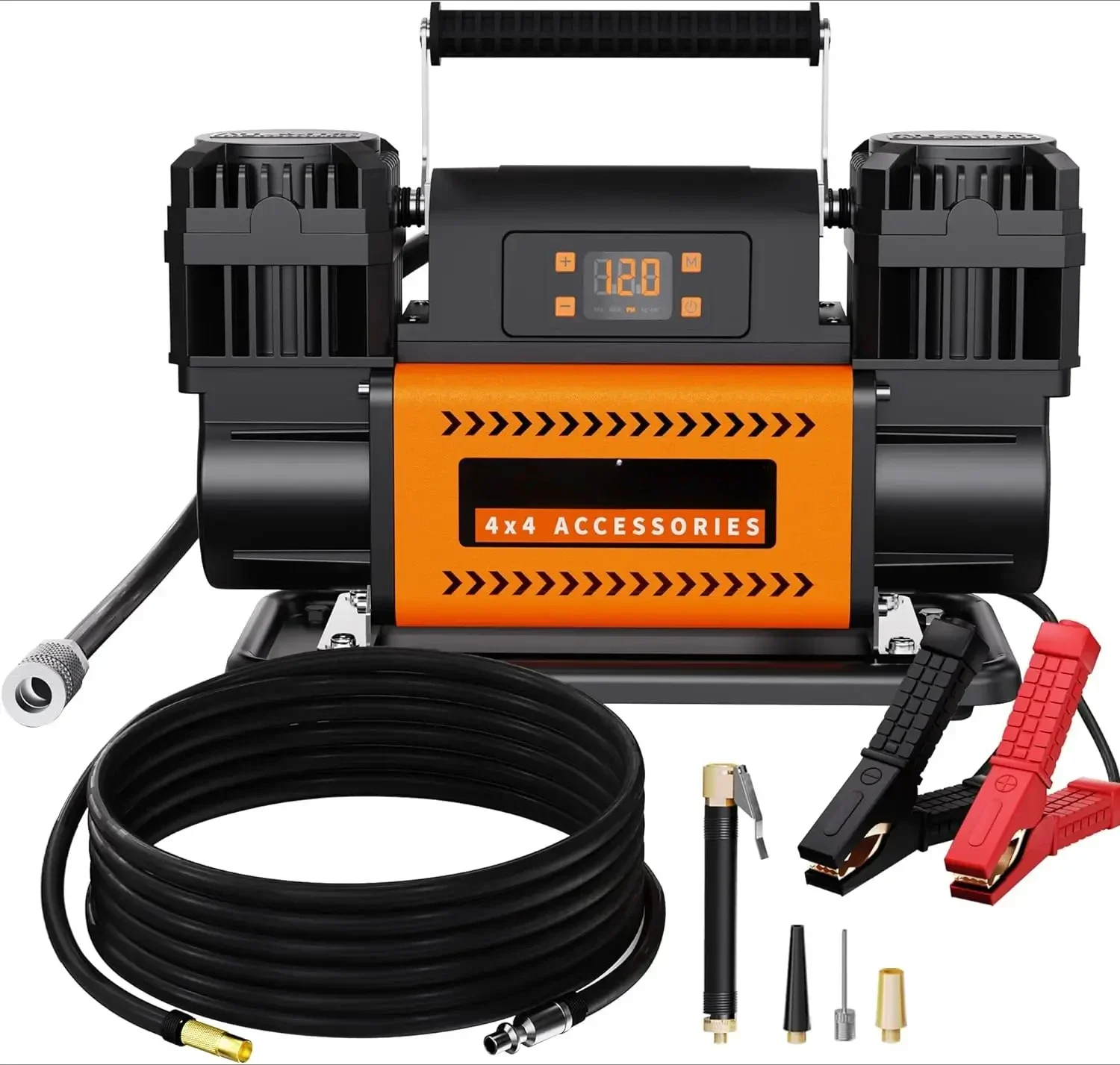

ALL-TOP 12V Air Compressor W/LCD Control Panel to Preset Target Pressure, 150PSI 12.35CFM Air Pump Inflator for Overland