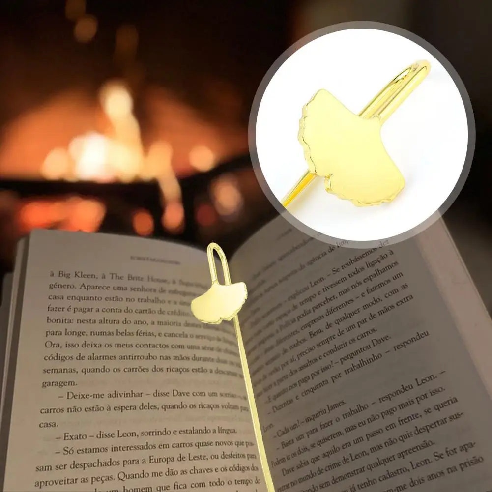 Rust-resistant Bookmark Almond Leaf Bookmark Elegant Ginkgo Leaf Metal Bookmarks for Book Lovers for Readers for Reading