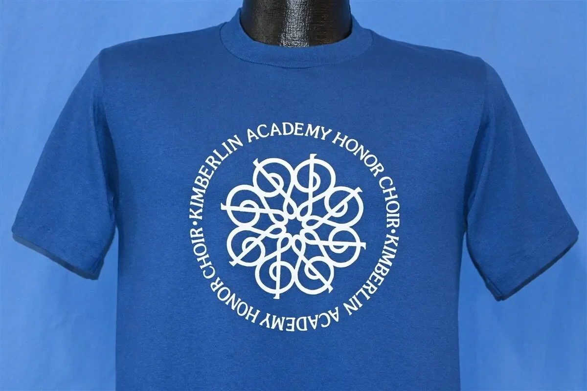 80s Kimberlin Academy Honor Choir Garland Texas Treble Clef T Shirt Medium