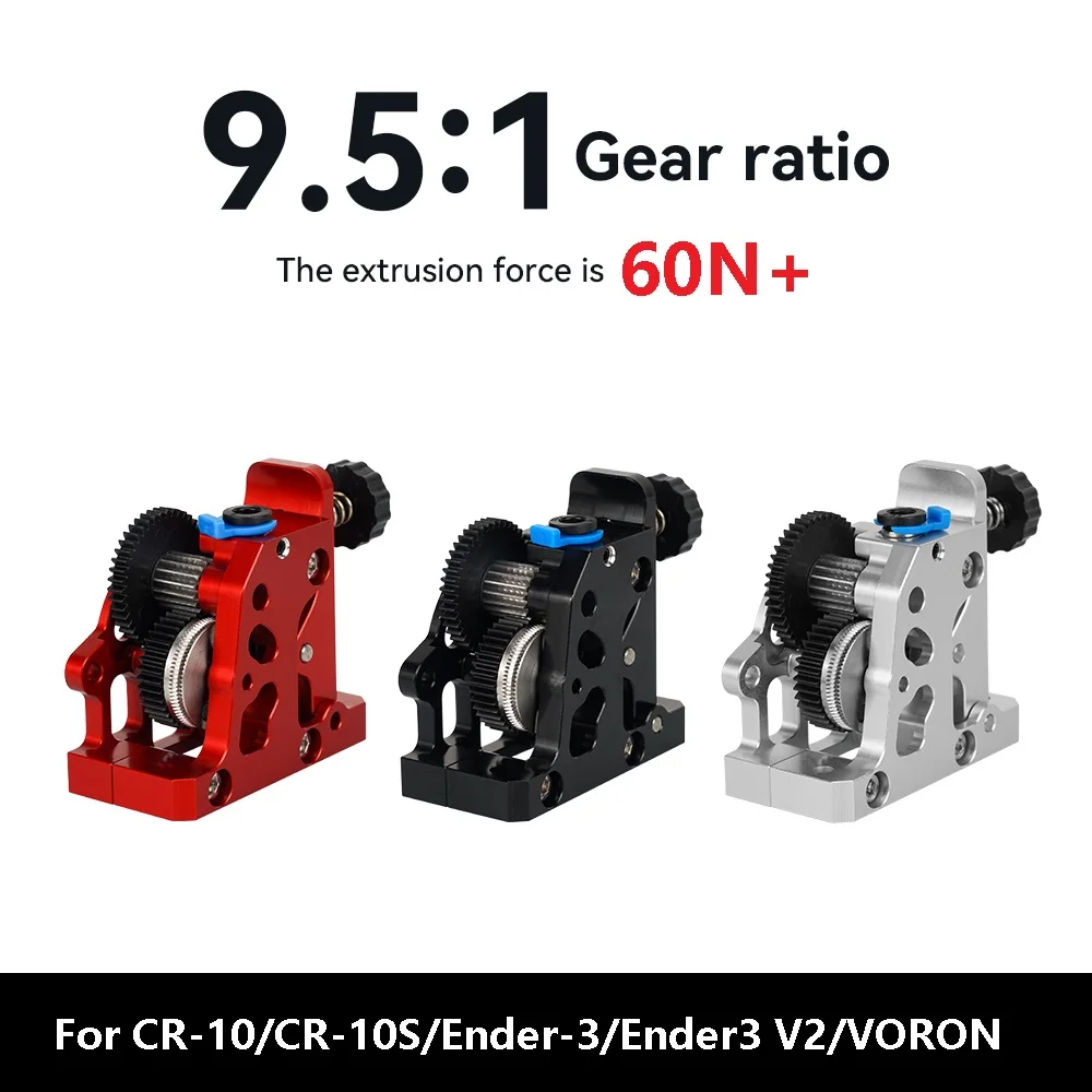 HGX-LITE-Extruder Dual Gear Extruder Hard Steel Reduction Gear High Speed Motor 3D Printer Parts For CR10 CR 10S Ender3 V2 VORON