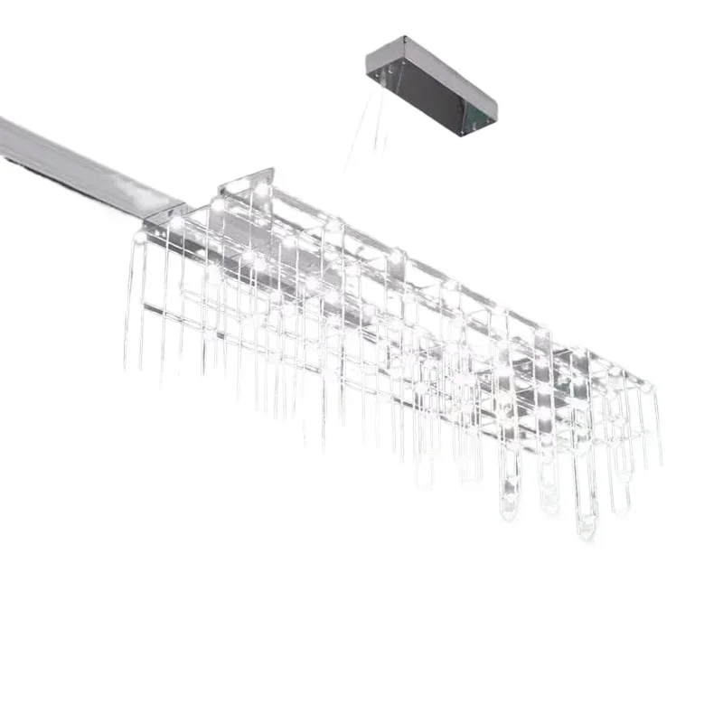 

French Gypsy restaurant chandelier, modern minimalist creative light cube bar cafe specialty store lamps