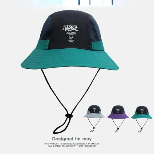 Sombrero de cubo para el sol de secado rápido para hombre y mujer, protector solar japonés, montañismo, Camping, Surf fino, novedad de 2024