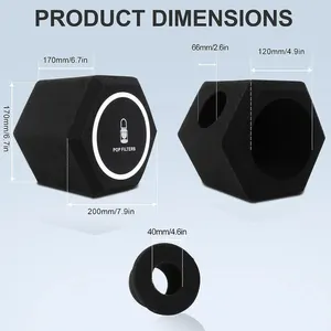 Pop Microphone Filter Wind Acoustic Shield for Record Studios Mic Som-Absorbent Vocal Foam Isolation Ball 11 Main Sales Microphone Foam - №8