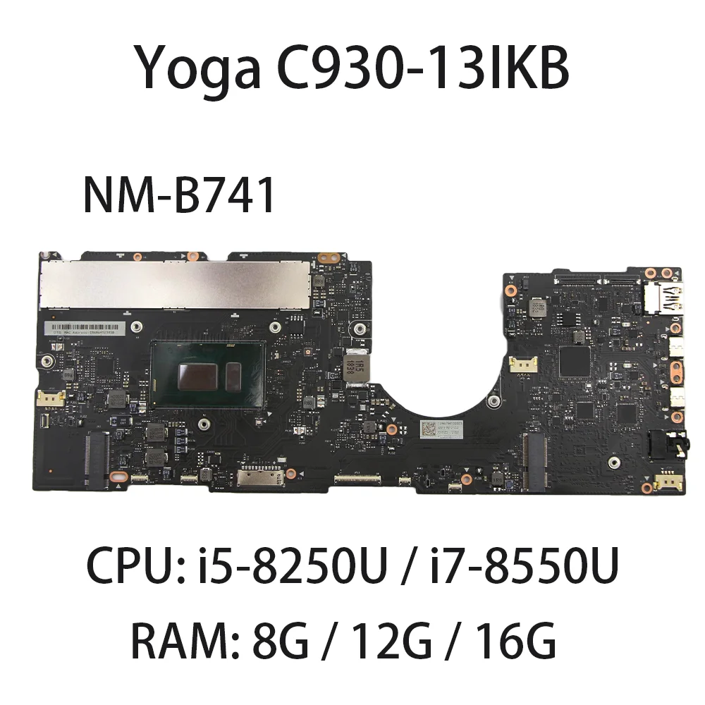 Laptop Motherboard For Lenovo Yoga C930-13IKB NM-B741 With CPU:I5