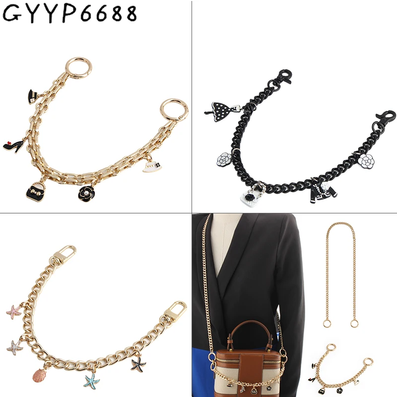 1/5Sets 30CM And 120CM Metal Chain Strap For DIY Making Mini Decorative Necklace Jewelry Bags Handbag Festival Gift Accessories