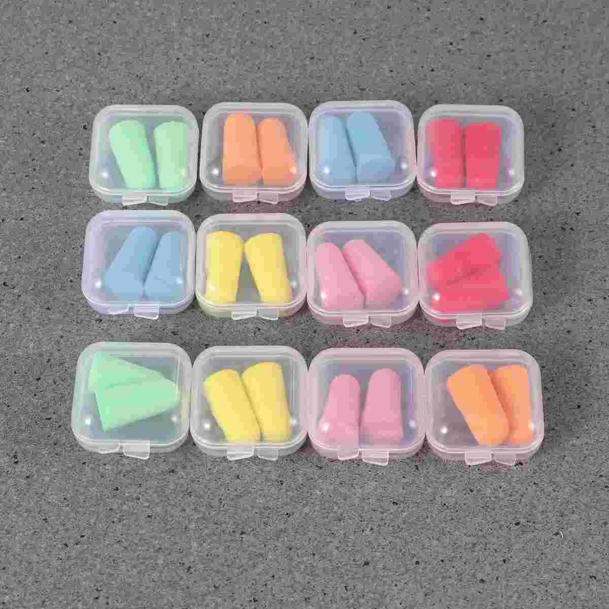 

12 Boxes Anti-Noise Earplugs Quiet Sleeping Ear Plugs No Cords Noise Reduction Perfect for Study Sleeping Working Travel Snoring