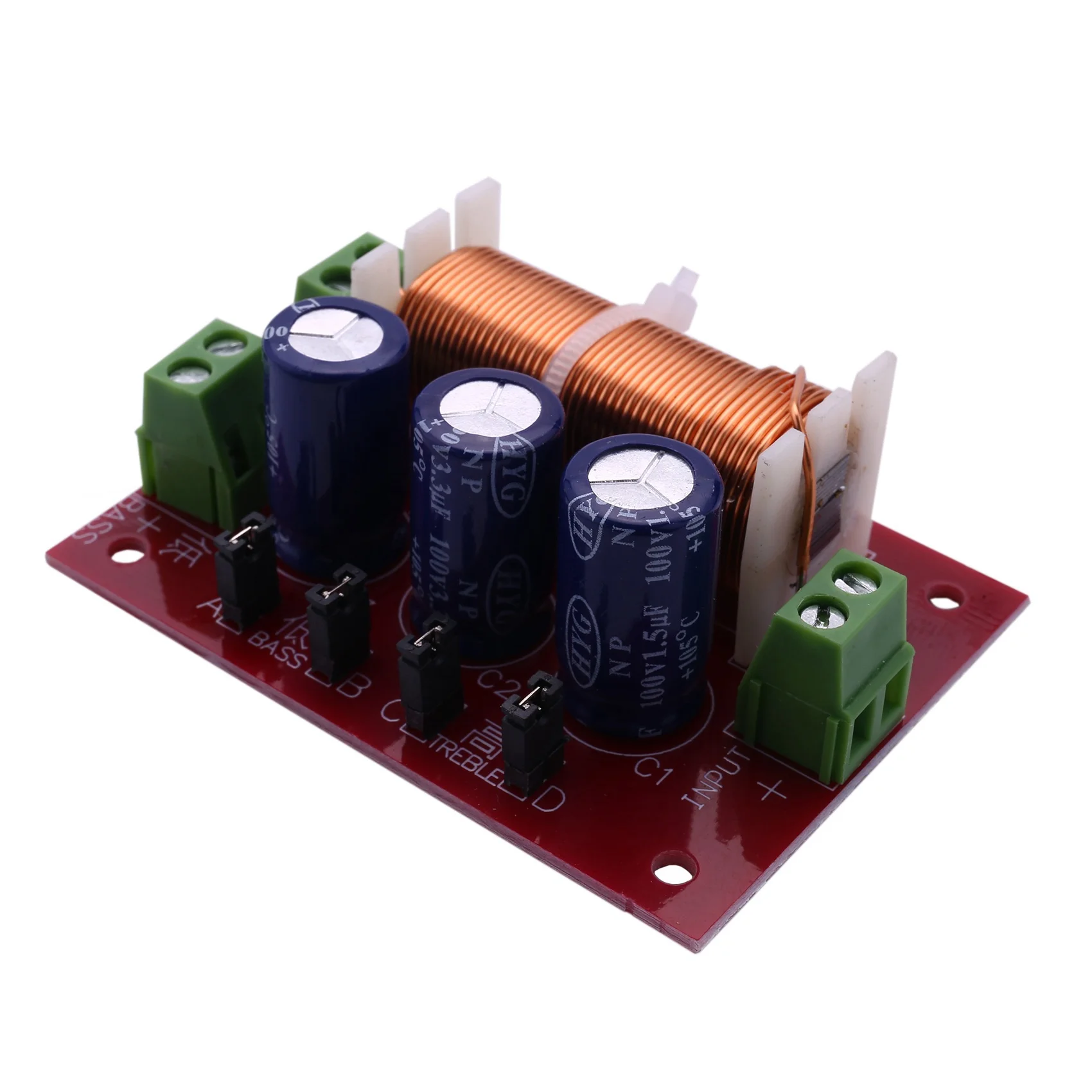 A68Z 4X YLY-2088 Audio Frequency Divider 400W Adjustable 2 Way Crossover Filters Full Range Treble Bass Frequency Divider