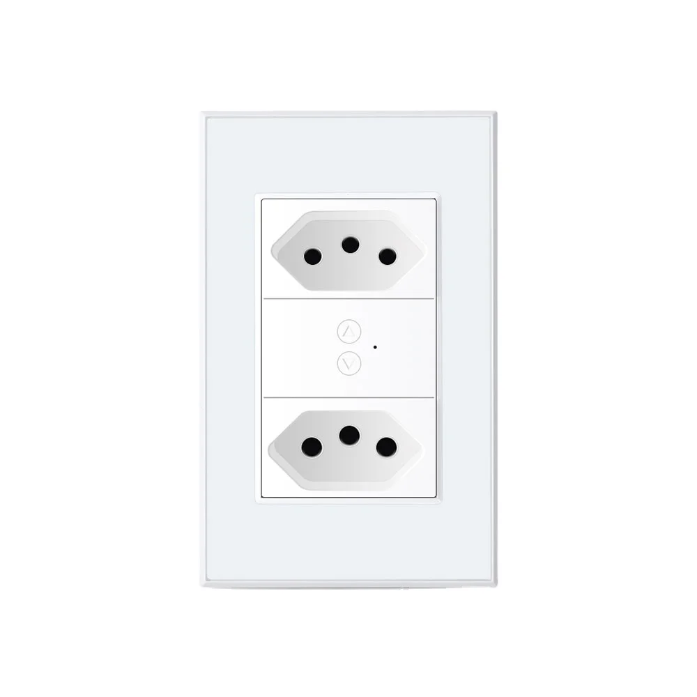 Tuya  Smart Brazilian Socket Plug Outlets 10A/20A Alexa & Google Home Control ABS Material Double Pole Switch