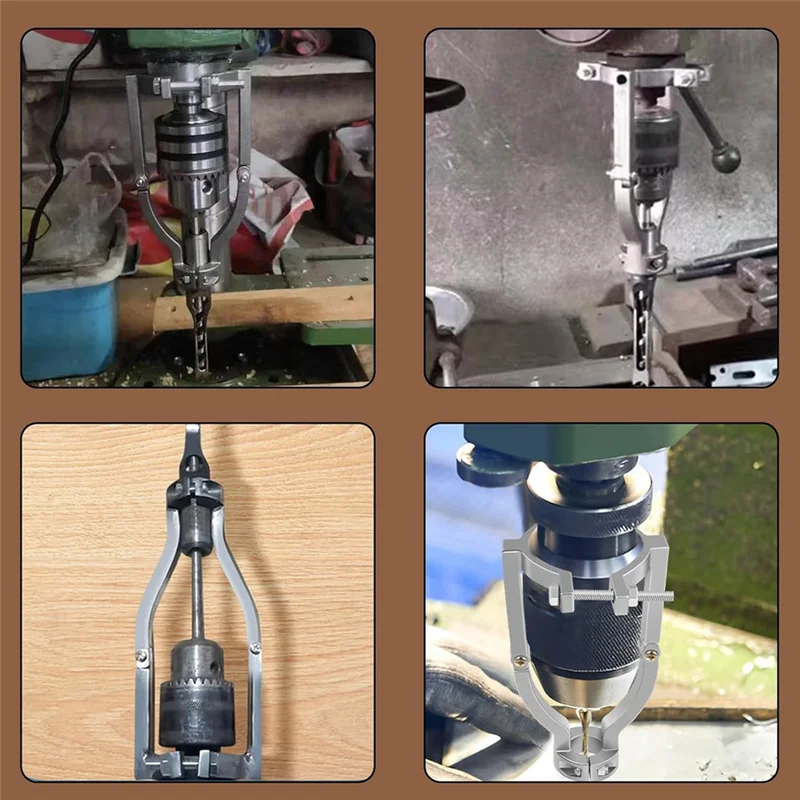 

YFYS Square Hole Drill Bit Adapter, Easy Installation, Silver For Drill Press Mortise Machine,For Drill Machines