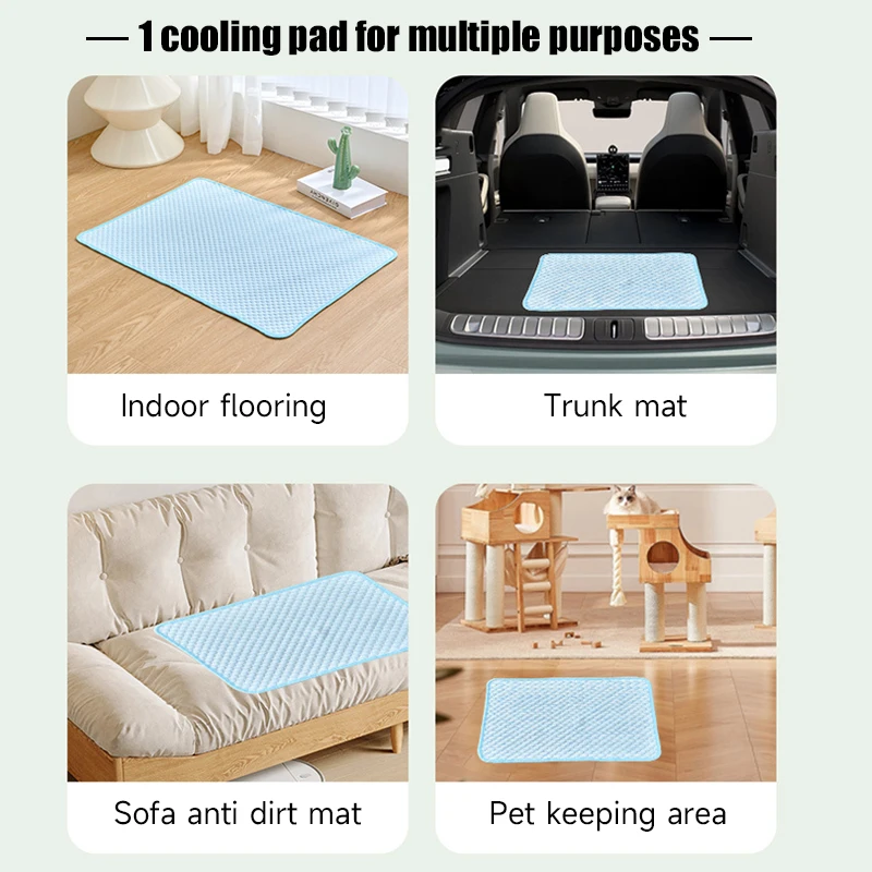 Ventilation Cat And Dog Blanket Washable Summer Ice Silk Mat Durable Sofa Small And Medium-Sized Dogs Pet Supplies Multi Size