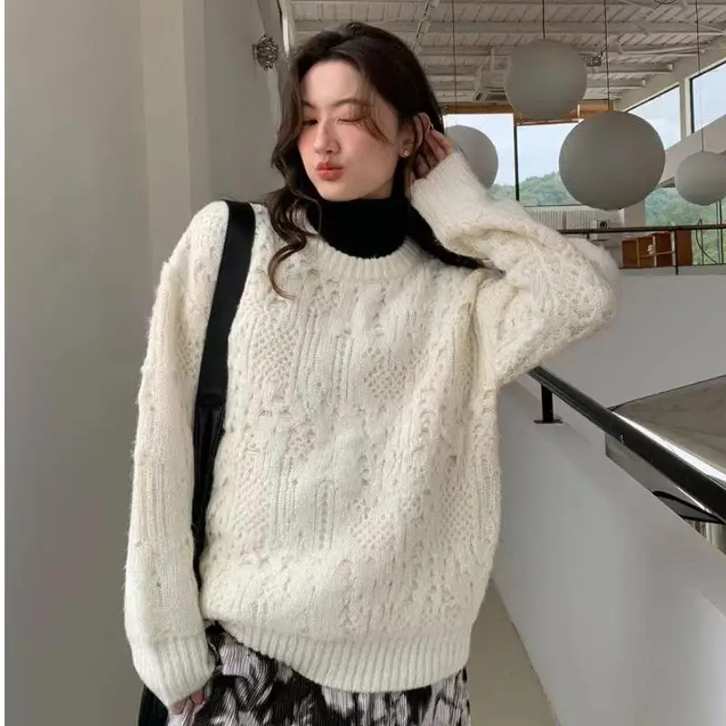 

Korean Style Knit Cardigan Knit for Women Spring Autumn Season Lazy Casual Simple Versatile Thin Lightweight Cotton Knit Sweater