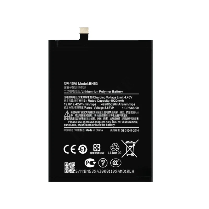 Nova bateria de celular bn53 5020mah para xiaomi redmi note 9 pro poco m2 pro baterias de telefone + ferramentas