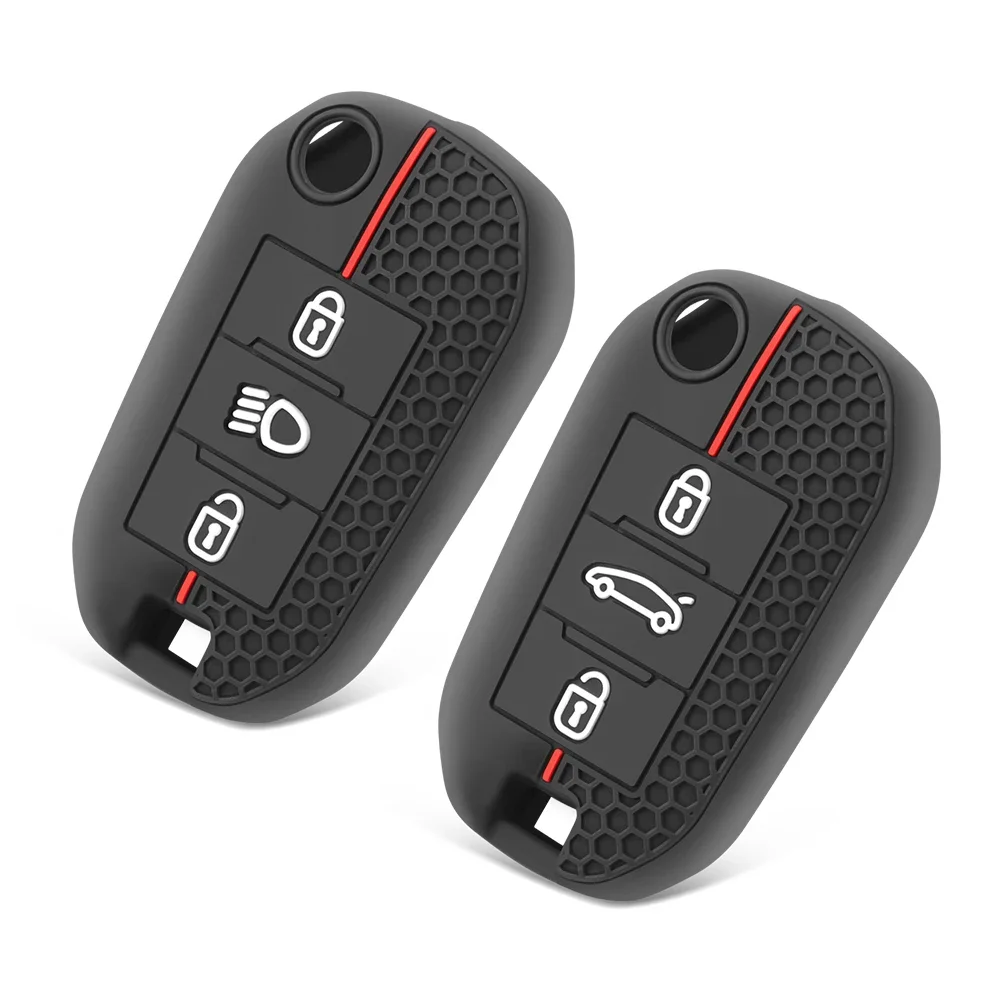 

Silicone Car Key Fob Case For Opel Corsa D E F Mokka 2024 Grandland X Cap Combo For Citroen C5 Aircross C4 Cactus C4x X7 Holder