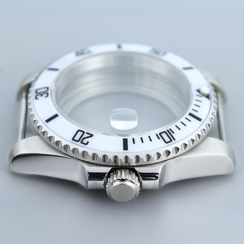 40mm hodinky potápěčská případech bílá keramika luneta safír pro seiko nh35 nh36 nh34 nh38 euskadi ta askatasuna 2824 miyota 8215 28.5mm ciferník submariner