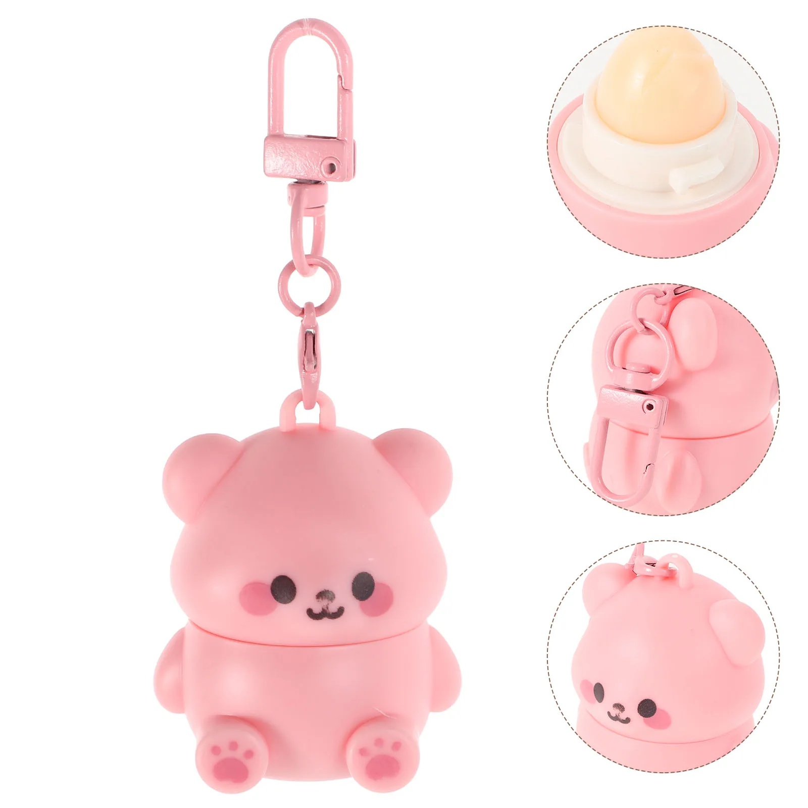 Bálsamo labial de oso de tamaño pequeño, hidratante, seguro, duradero, sabor a fresa, medias de premios para Baby Shower para niños pequeños