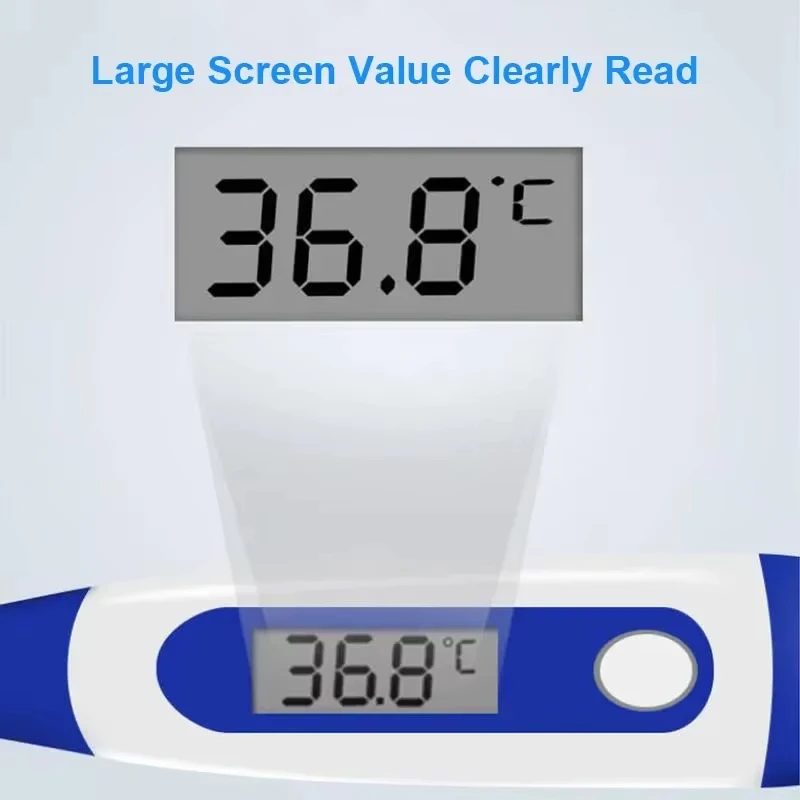 Termometer elektronik lembut, pengukur suhu Digital untuk demam, ketiak, rumah tangga, dan dewasa