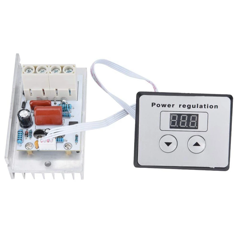 Digital Voltage Regulator Dimmer Switch, 10000W SCR Digital Voltage Regulator Speed Control Dimmer Thermostat AC 220V 80A