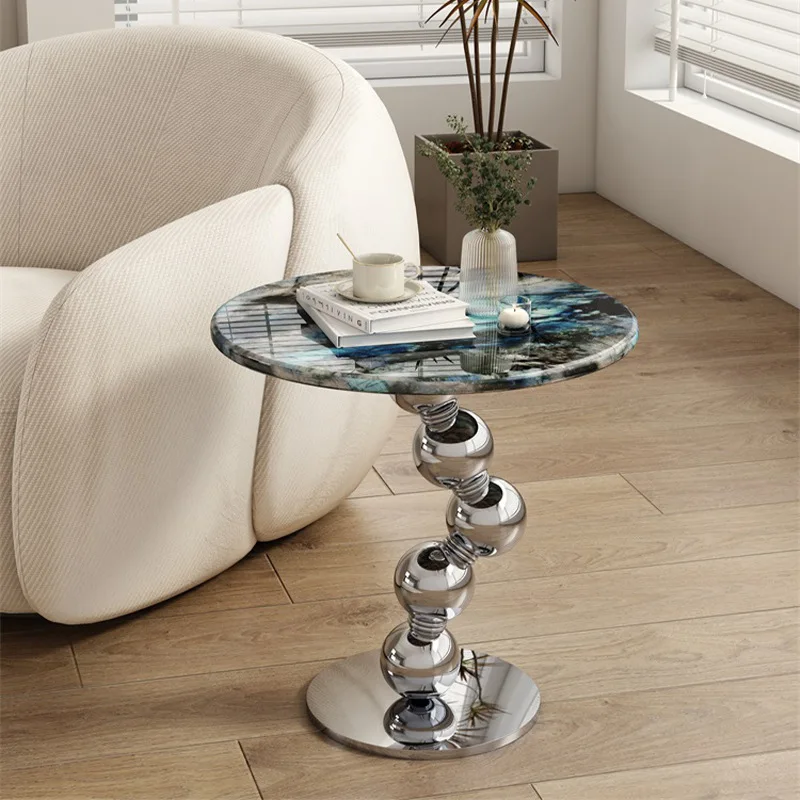 

Minimalist Marble Side Table, A Modern and High-end Artistic Home Corner Table, Suitable for The Sofa Table in The Living Room
