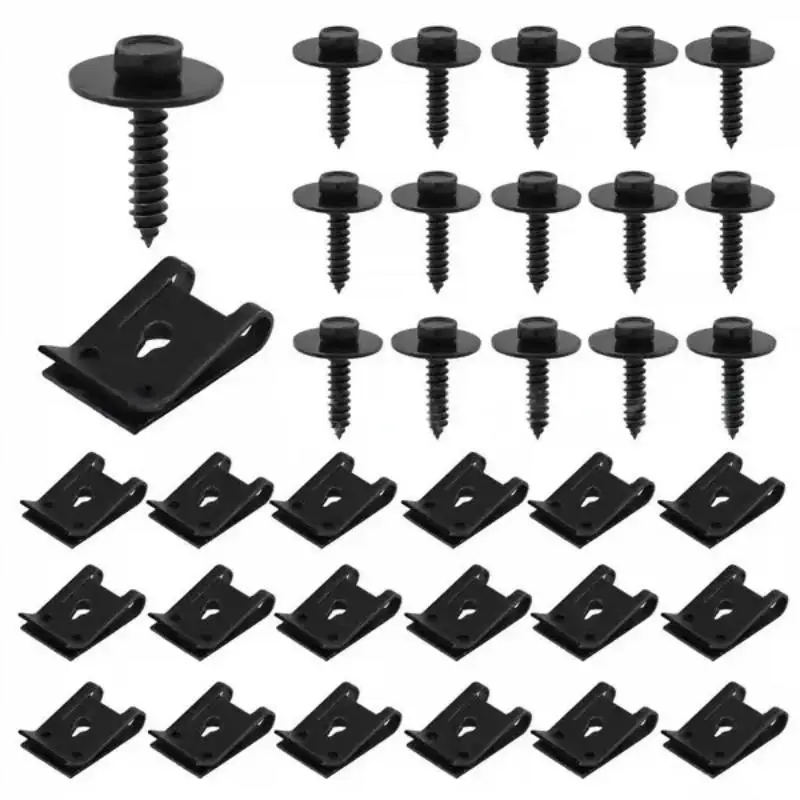Metal Hex Head Screw Nut Kit Universal Fit Engine Splash Shield  Liner Fastener Set for Auto DIY Repair Projects