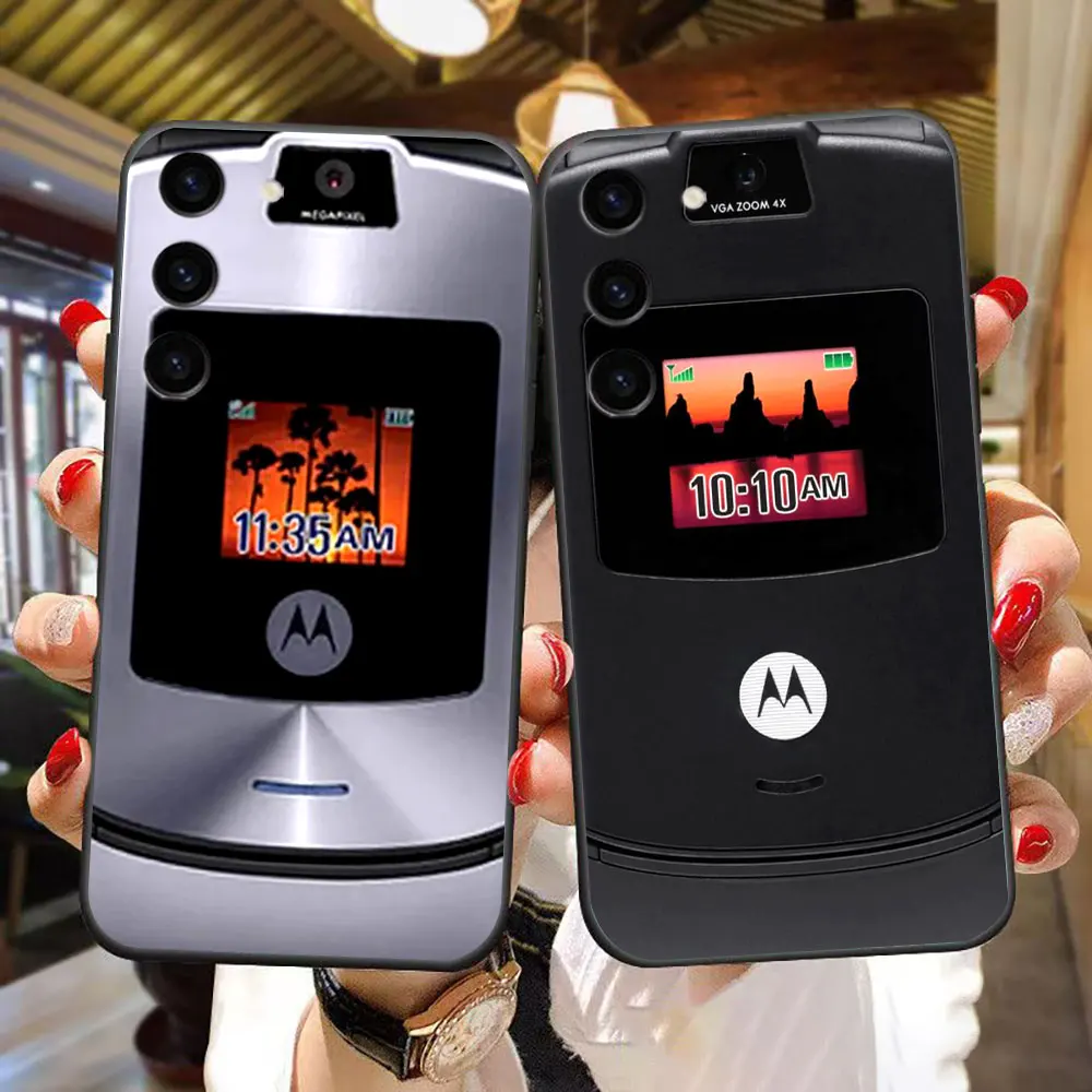 

M-Motorola Razr Pink Purple Phone Case For Samsung Galaxy S24 S23 S22 S21 S20 FE S10 S9 LITE PLUS ULTRA Case Funda Shell Cover