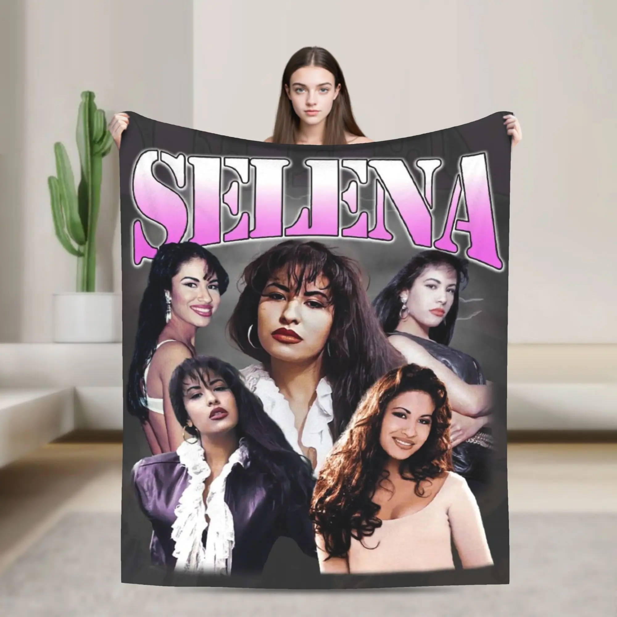 سيلينا كوينتانيلا بطانية المرجان الصوف أفخم الربيع/الخريف الدافئة رمي البطانيات للفراش في الهواء الطلق أفخم رقيقة لحاف #1